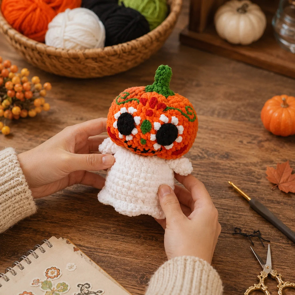 Spooky Halloween Amigurumi Crochet Pattern Set - Easy PDF, 5-6"