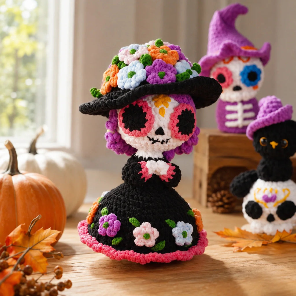 Spooky Halloween Amigurumi Crochet Pattern Set - Easy PDF, 5-6"