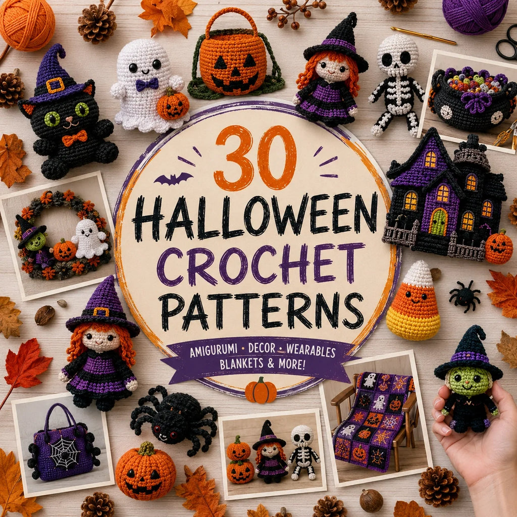 Halloween Amigurumi Crochet Pattern Set 🎃👻 - 30 Pattern