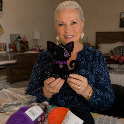 Gothic Amigurumi Crochet Pattern - Halloween Doll Set PDF, Various Sizes