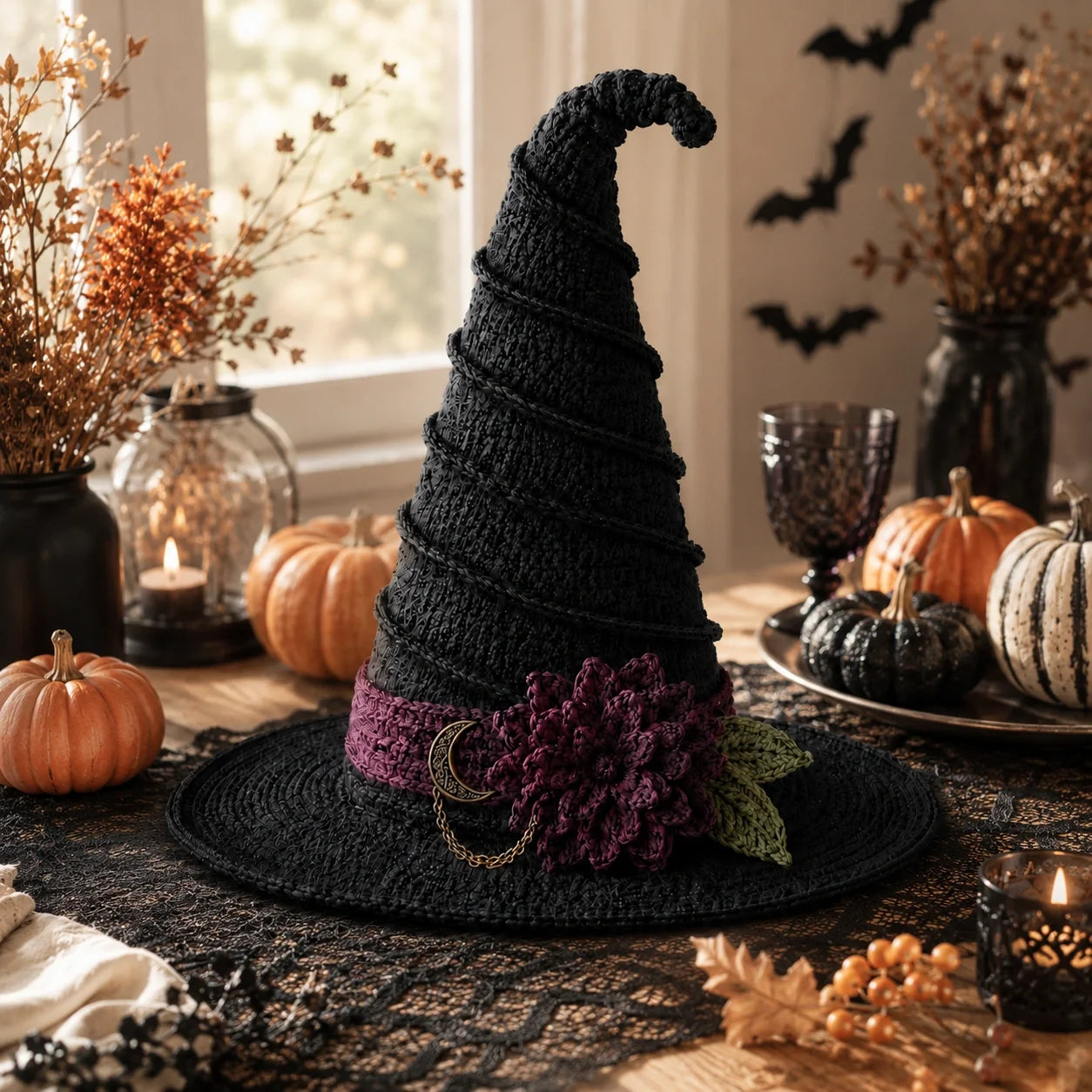 Witch Hat Gothic Halloween Crochet Pattern