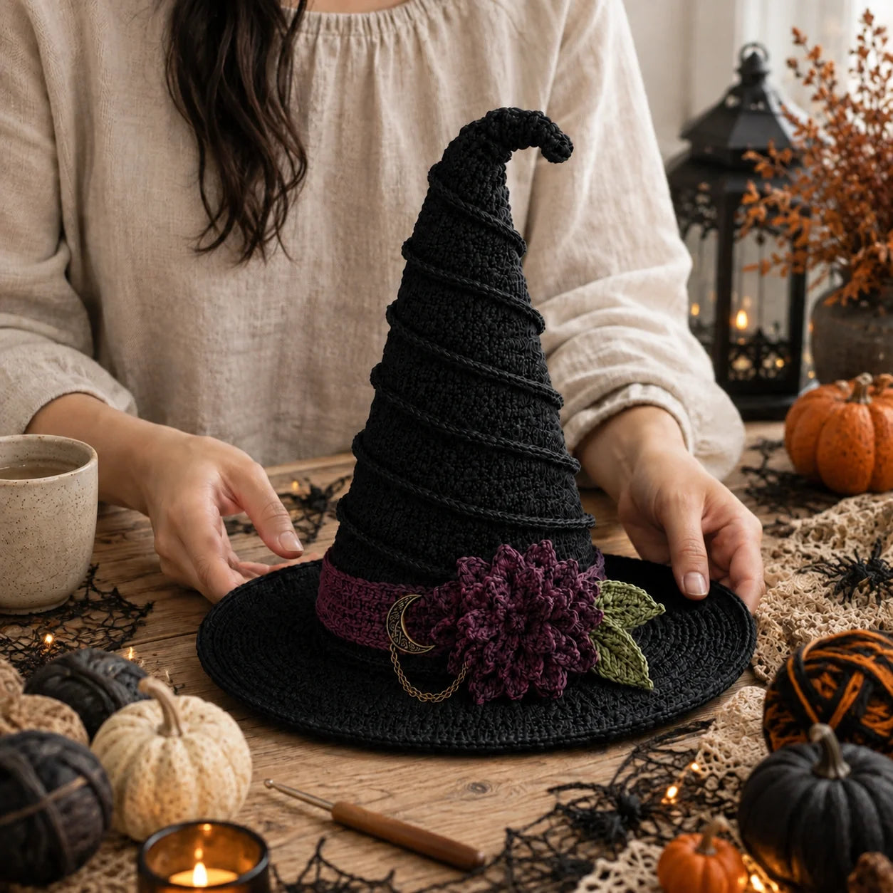 Witch Hat Gothic Halloween Crochet Pattern
