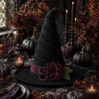 Witch Hat Gothic Halloween Crochet Pattern