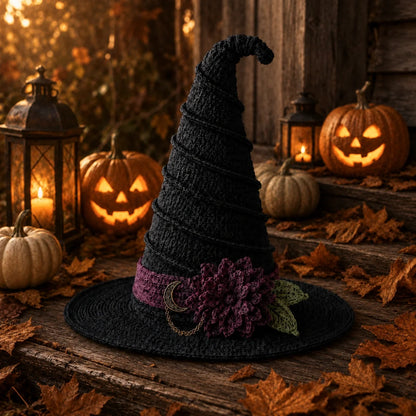 Witch Hat Gothic Halloween Crochet Pattern