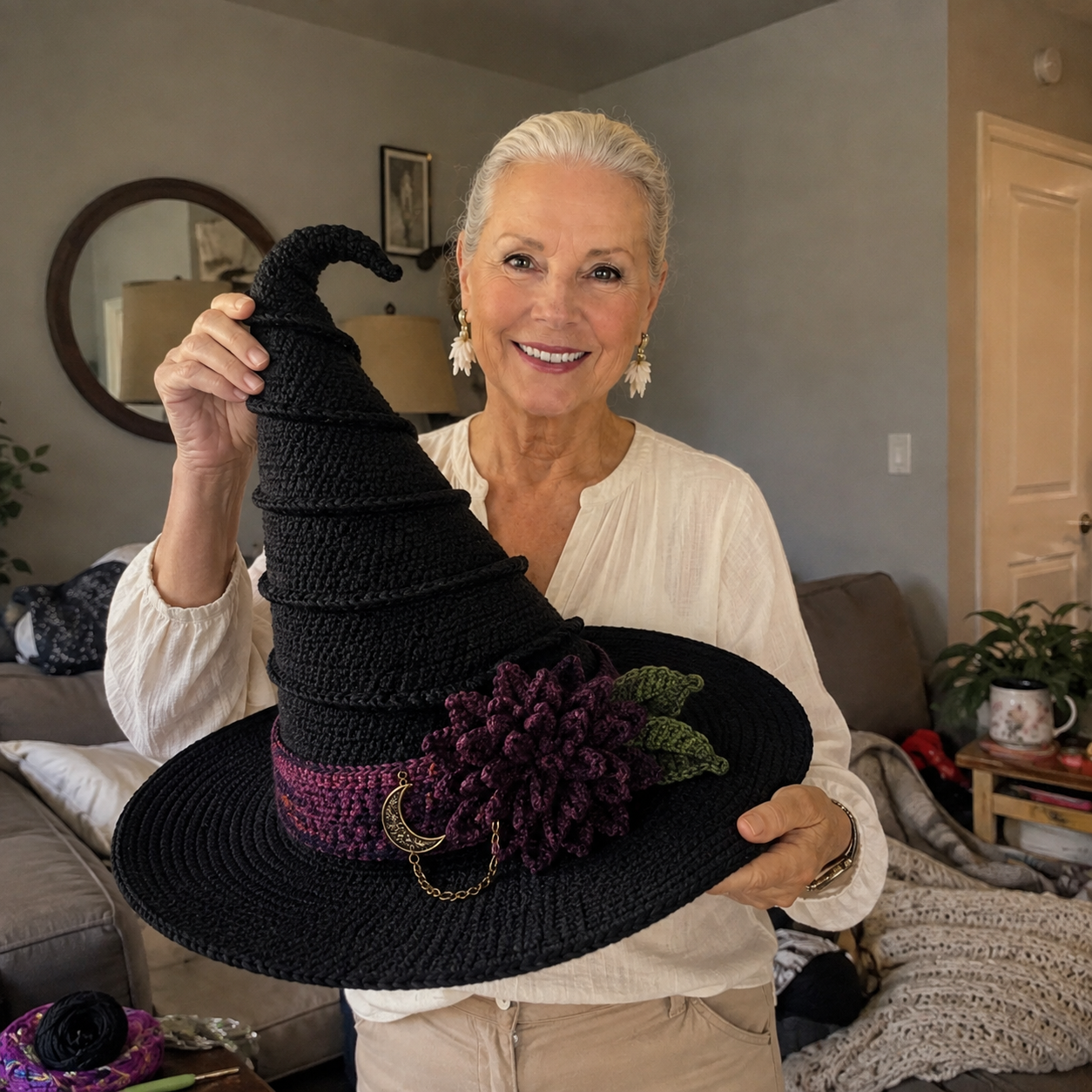 Witch Hat Gothic Halloween Crochet Pattern