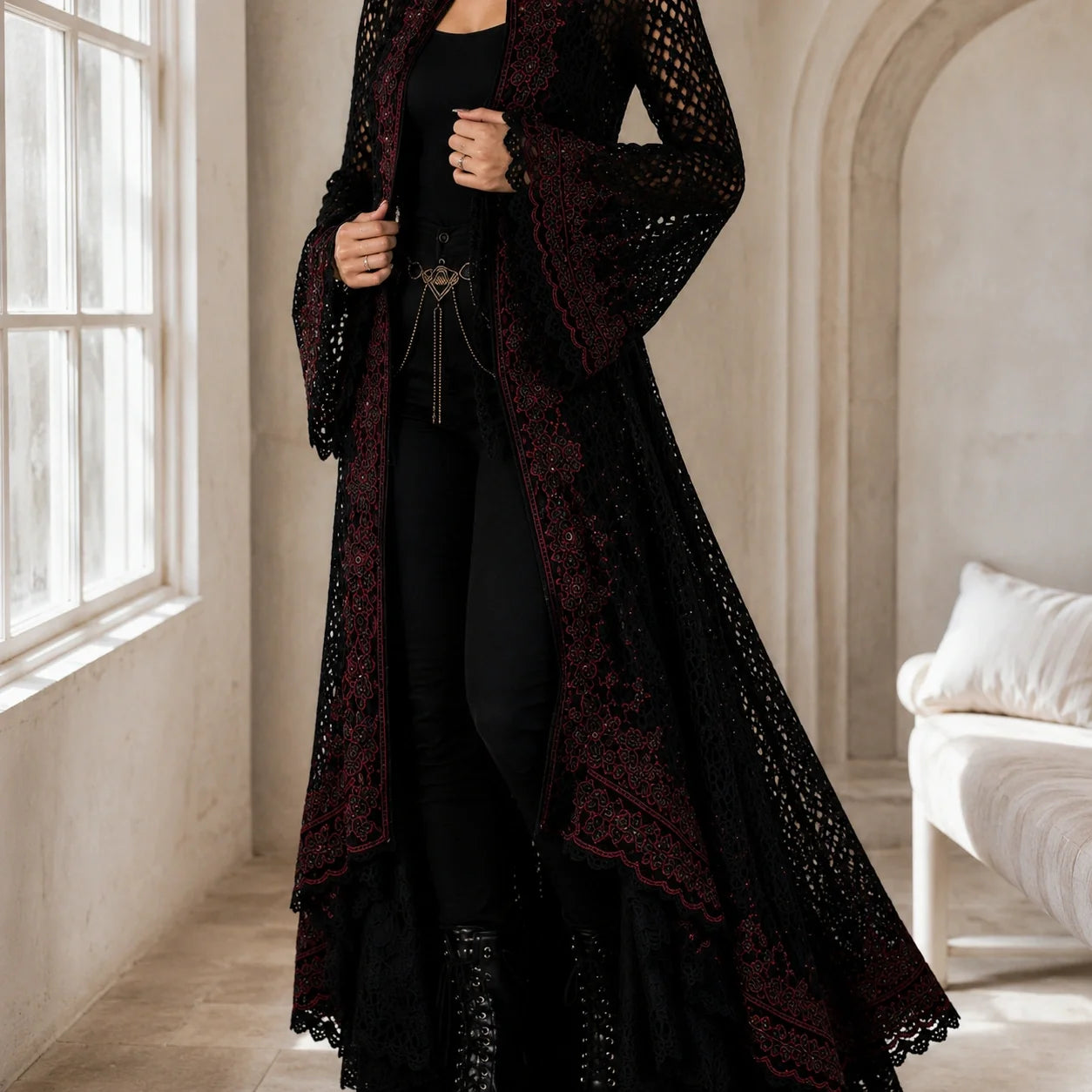 Gothic Crochet Dress Pattern  - 3 Victorian Dresses PDF, Adult Sizes