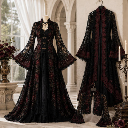 Gothic Crochet Dress Pattern  - 3 Victorian Dresses PDF, Adult Sizes