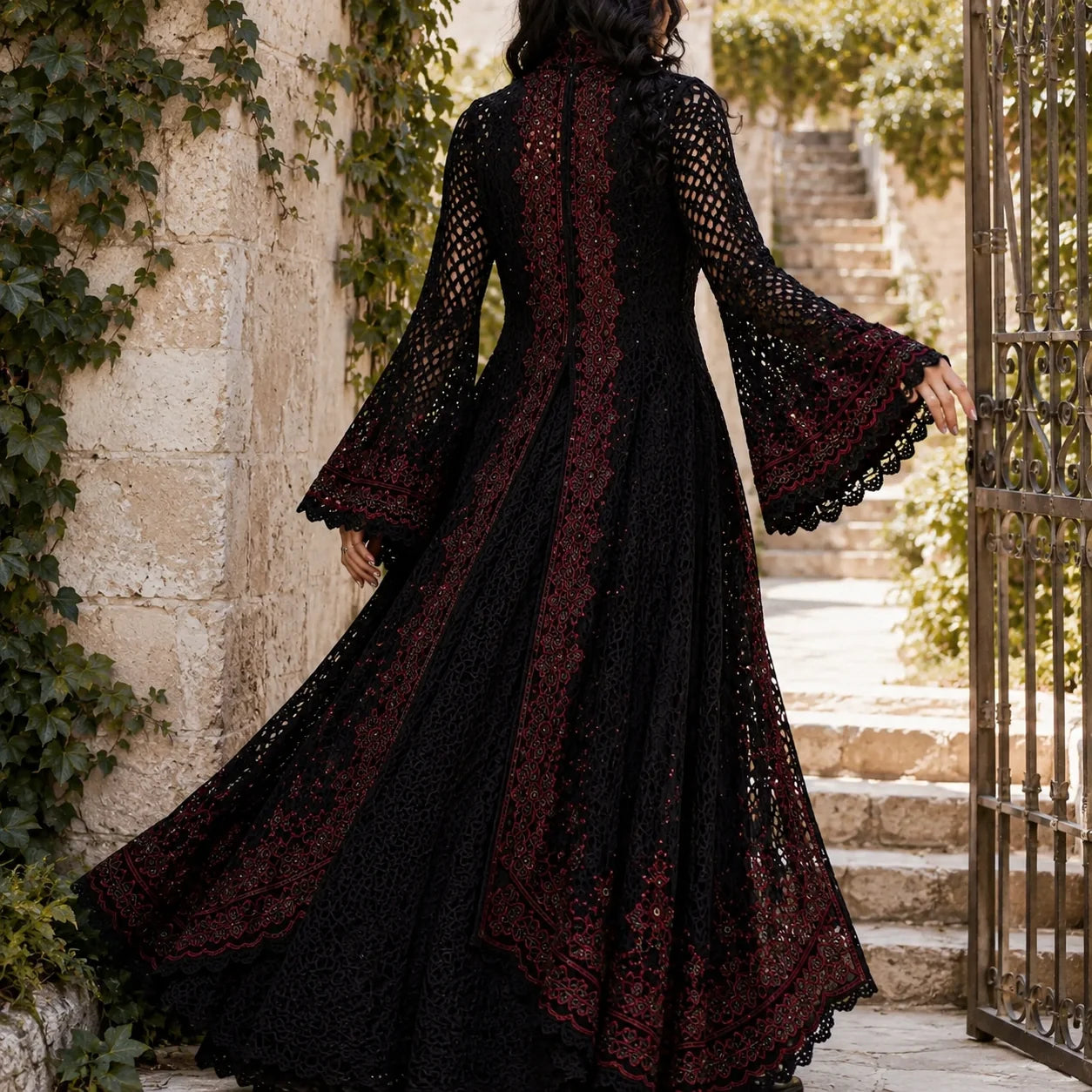 Gothic Crochet Dress Pattern  - 3 Victorian Dresses PDF, Adult Sizes