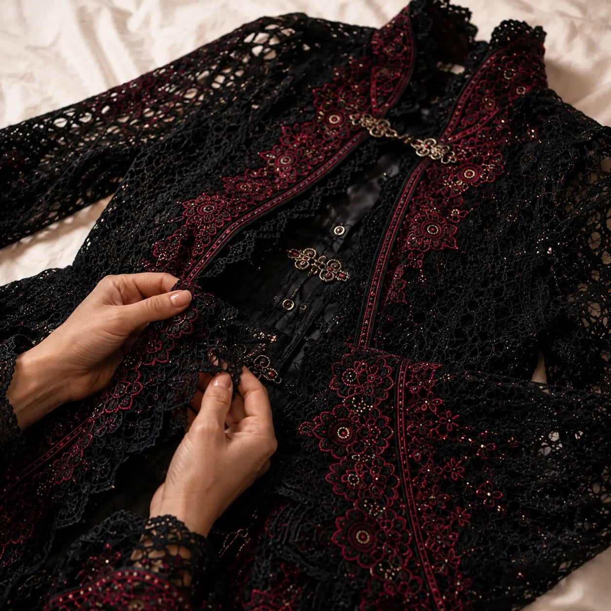 Gothic Crochet Dress Pattern  - 3 Victorian Dresses PDF, Adult Sizes