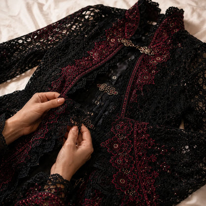 Gothic Crochet Dress Pattern  - 3 Victorian Dresses PDF, Adult Sizes