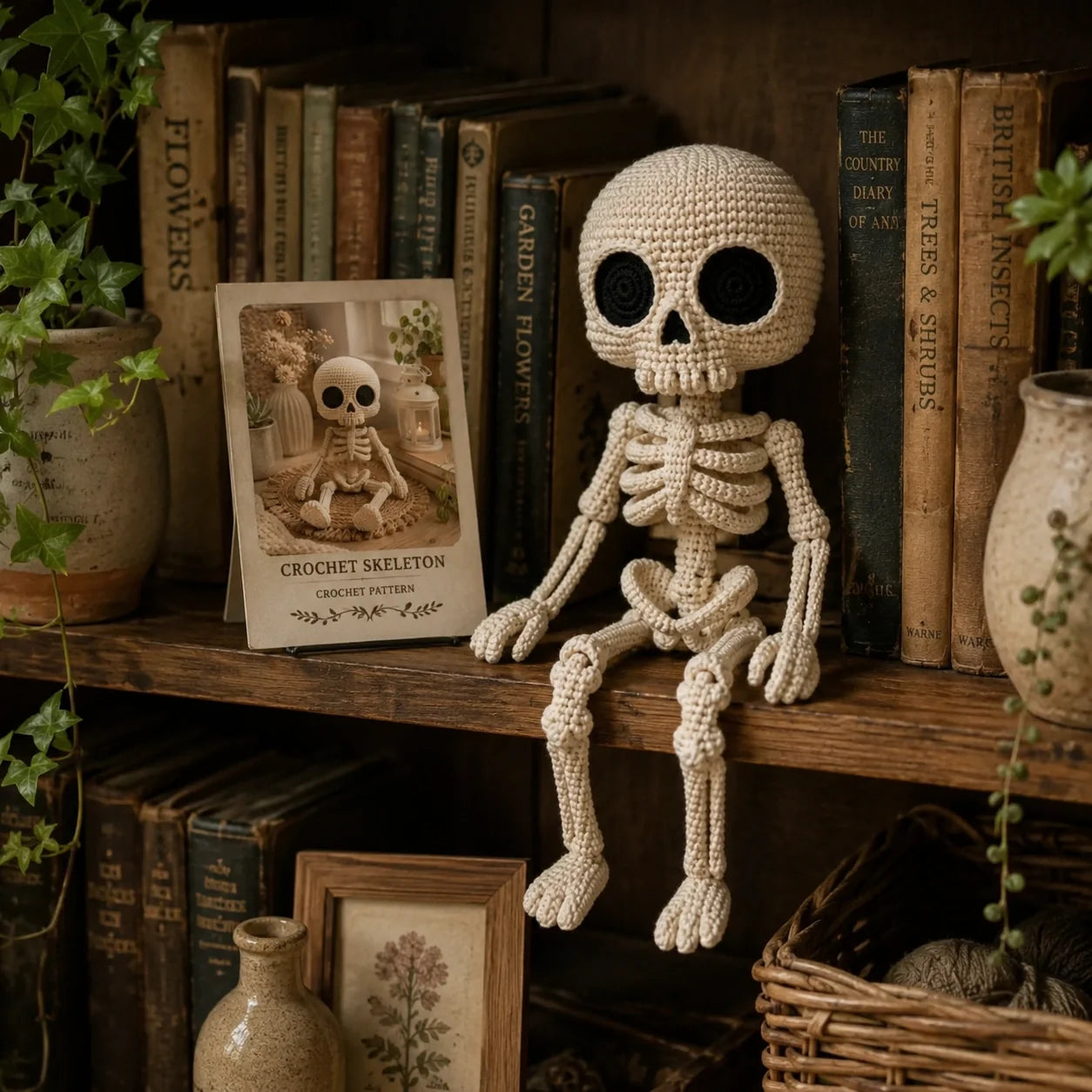 Little Skeleton Amigurumi Crochet Pattern - Halloween, 30cm