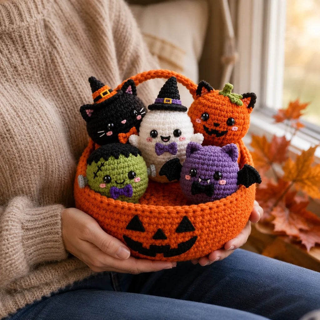 Kawaii Halloween Bao Bun Crochet Pattern Set - Amigurumi