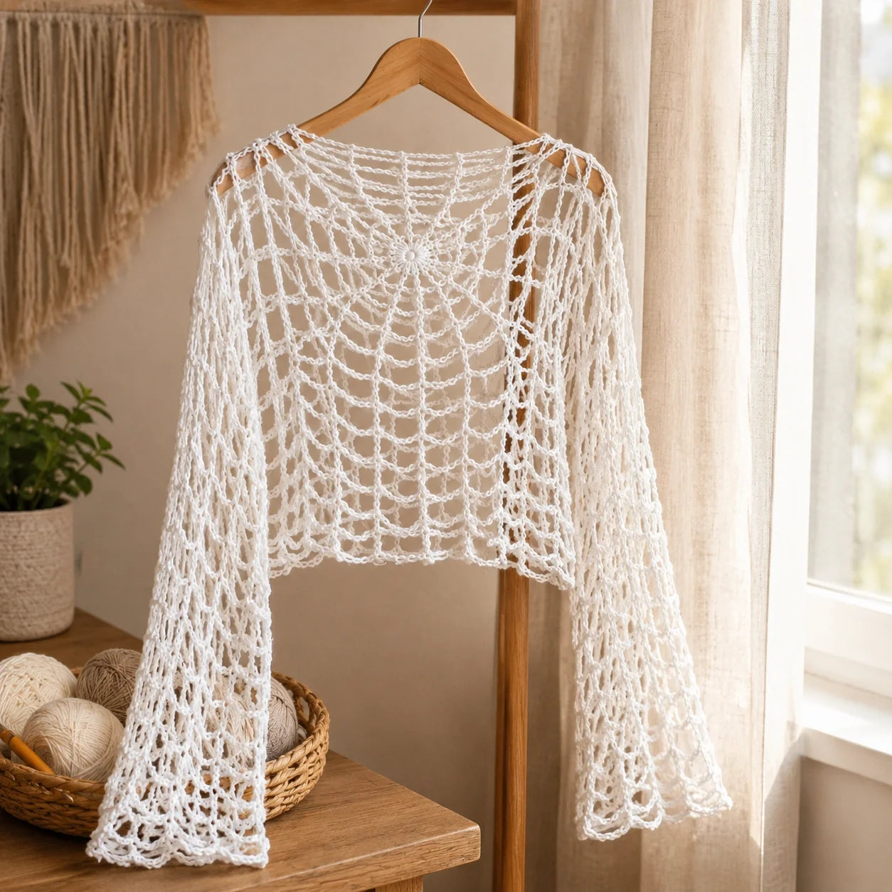 Spiderweb Crochet Top Pattern - Custom Size