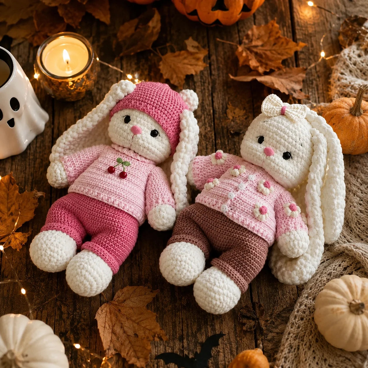 Bella Bunny Halloween Costume Crochet + Complete Outfit - Amigurumi PDF