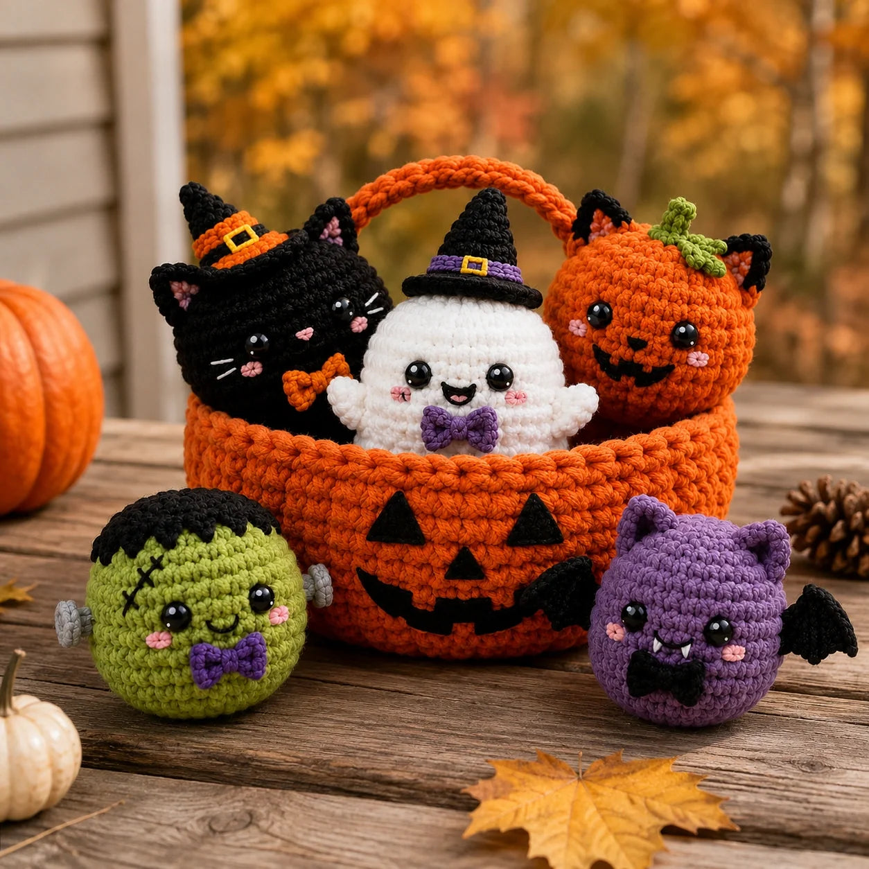 Kawaii Halloween Bao Bun Crochet Pattern Set - Amigurumi