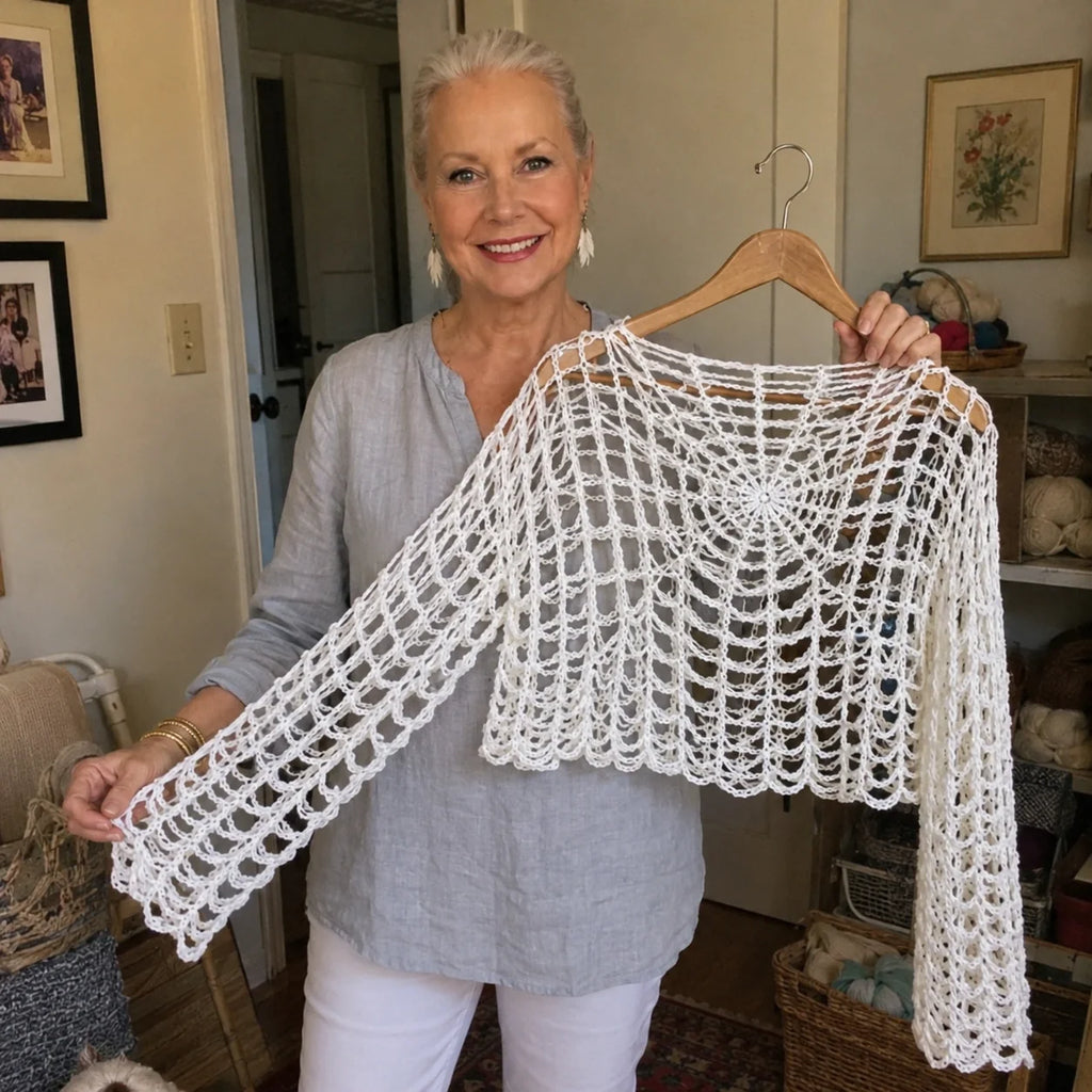 Spiderweb Crochet Top Pattern - Custom Size